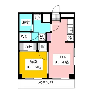 スズキマンション【4階】の間取り