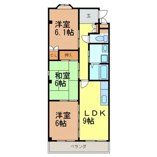3LDKの間取り画像