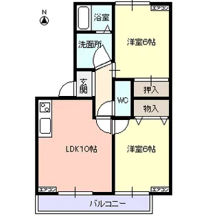ファミーユ ロージェ B棟【1階】の間取り