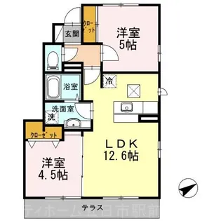 フ・ミール 6号館【1階】の間取り