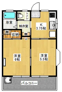 プリメーラ中泉 201号室【2階】の間取り
