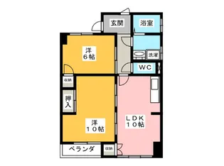 城前レジデンス【3階】の間取り