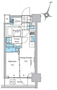 ルフォンプログレ神田プレミア【7階】の間取り