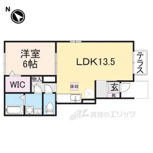 サニーリュート【1階】の間取り