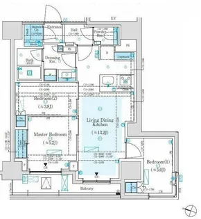 パークリュクス神田【10階】の間取り