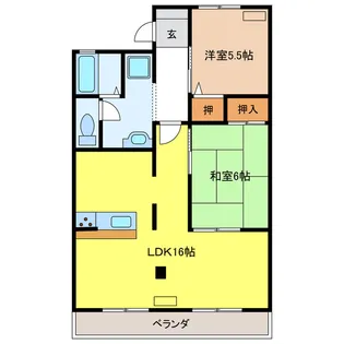 グランディールI【1階】の間取り