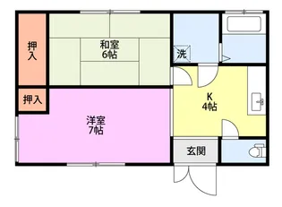 コーポアイリス 1号棟【1階】の間取り