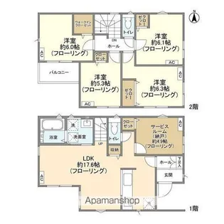 東京都国立市泉5【一戸建】の間取り