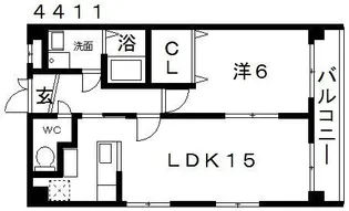 セレコート藤井寺【2階】の間取り