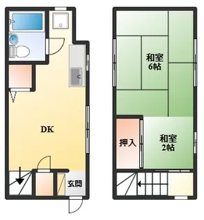 大阪府豊中市岡町北3【一戸建】の間取り