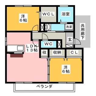 カーサシャルマン A棟【1階】の間取り