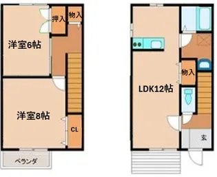 サバトブレイブII【1階】の間取り