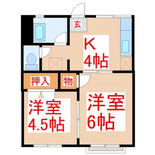 山城荘【2階】の間取り