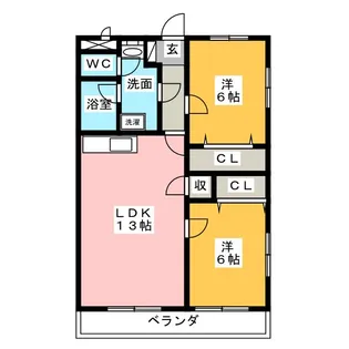 メゾンデンベイ α【3階】の間取り