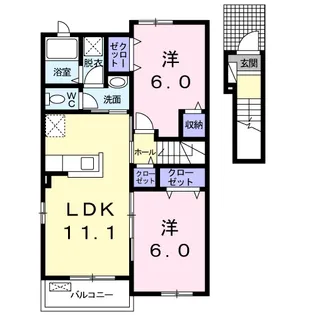 サン・グレイスA【2階】の間取り