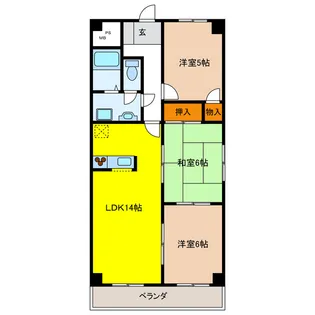 岐阜県岐阜市殿町3【マンション】の間取り