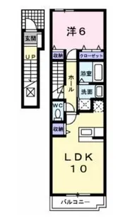 福島県郡山市安積町長久保2【アパート】の間取り