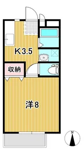 メールハイツA【1階】の間取り