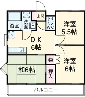 クリスタルコート弐番館【3階】の間取り