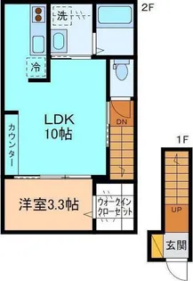 インテグラル宝町【2階】の間取り