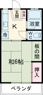 コーポ古川【1階】の間取り