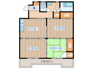 丸広ハイツ【3階】の間取り
