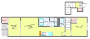 1SLDKの間取り画像