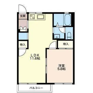 シャトレ美鈴【2階】の間取り