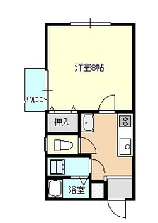 ハーモニー船越【1階】の間取り
