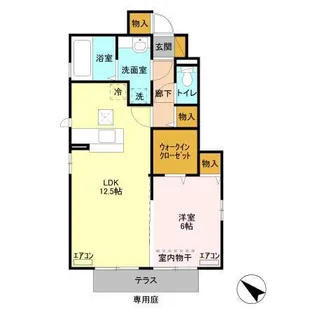 ホークコート【1階】の間取り