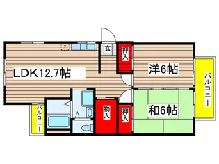 ル-スト植田山【3階】の間取り