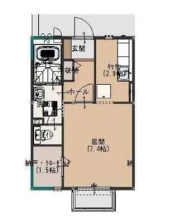 サニーサイド1【1階】の間取り