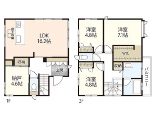 広島県広島市西区高須台4【一戸建】の間取り