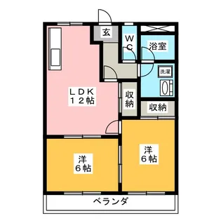バンティアン【1階】の間取り
