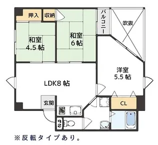 ハピネス栄町【1階】の間取り