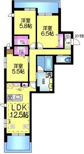 アレーズKASHIWANOHA【3階】の間取り