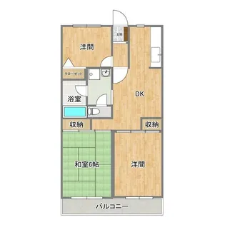 パークサイドマンション【3階】の間取り