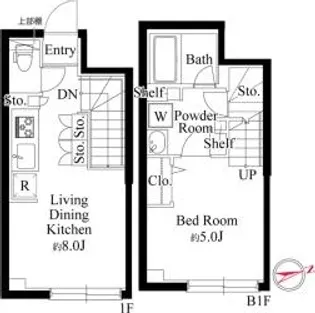 東京都世田谷区代沢2【マンション】の間取り