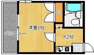 エステート中広【4階】の間取り