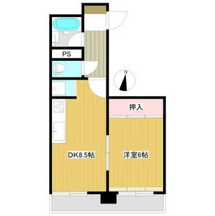 ライオンズマンション五橋【2階】の間取り