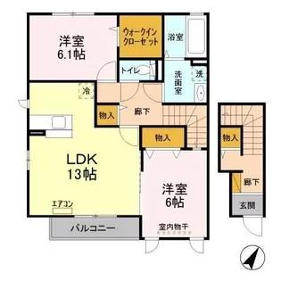 ボヌール A【2階】の間取り