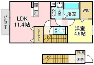 福岡県北九州市小倉北区篠崎2【アパート】の間取り
