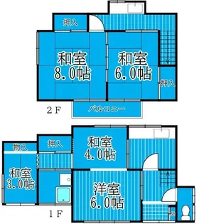 神奈川県横浜市鶴見区岸谷1【一戸建】の間取り