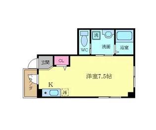1Kの間取り画像