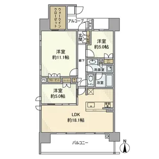グランクレア【6階】の間取り