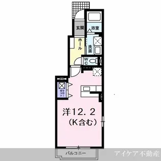 徳島県名西郡石井町高川原字高川原【アパート】の間取り