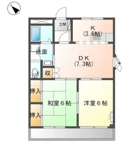 愛知県名古屋市天白区御前場町【アパート】の間取り