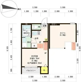 HT・大野木【2階】の間取り