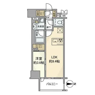 ソルティア橋本【6階】の間取り