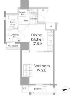 パークハビオ戸越【11階】の間取り